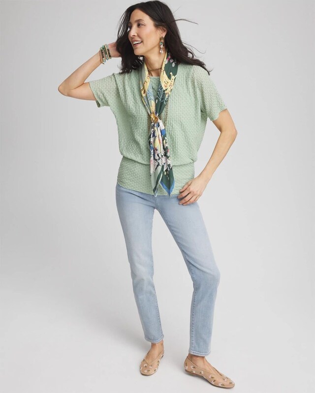 Jacquard Banded Hem Top - image 2